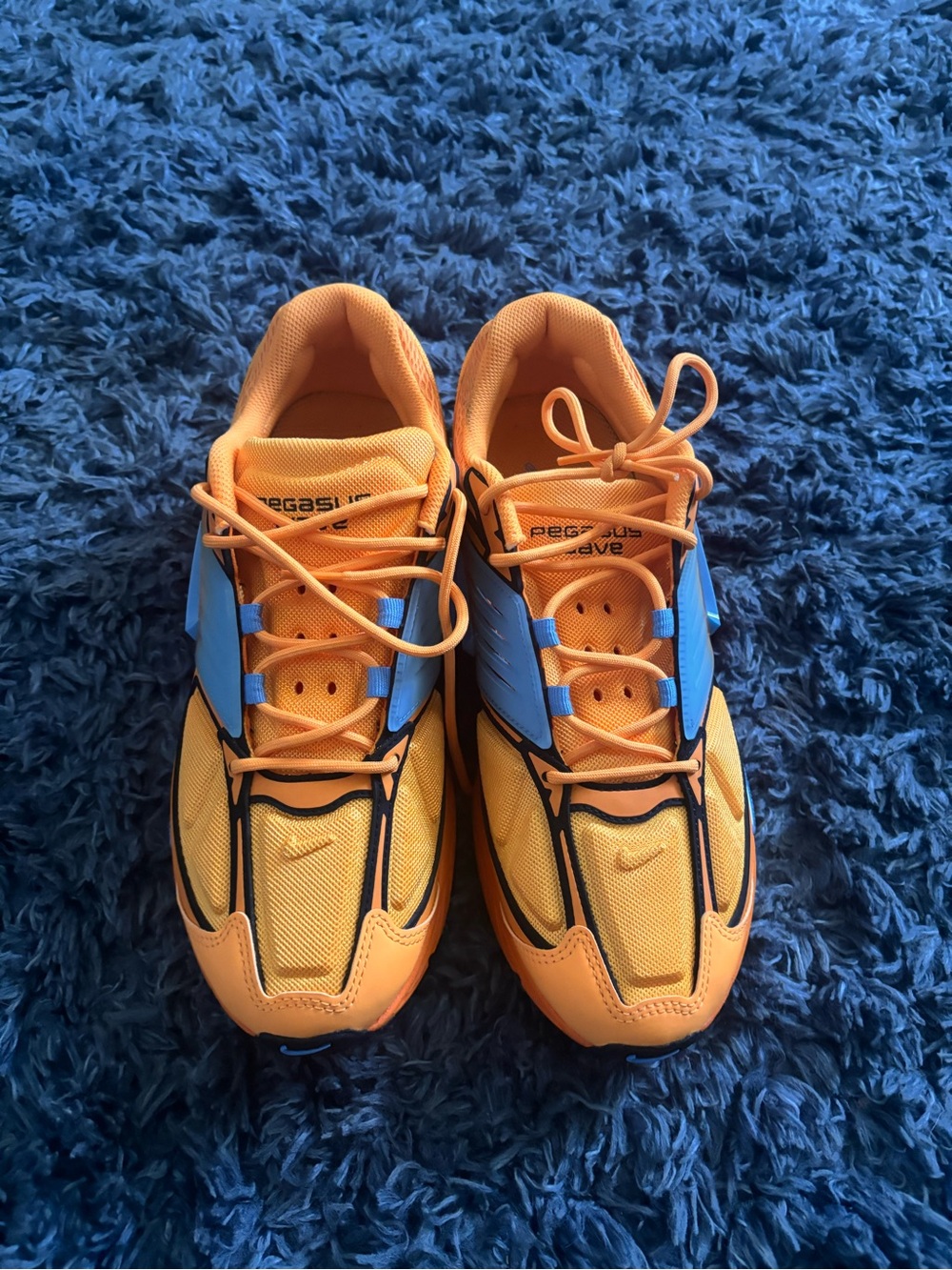 Nike Kids Orange and Blue Pegasus Trail Sneakers